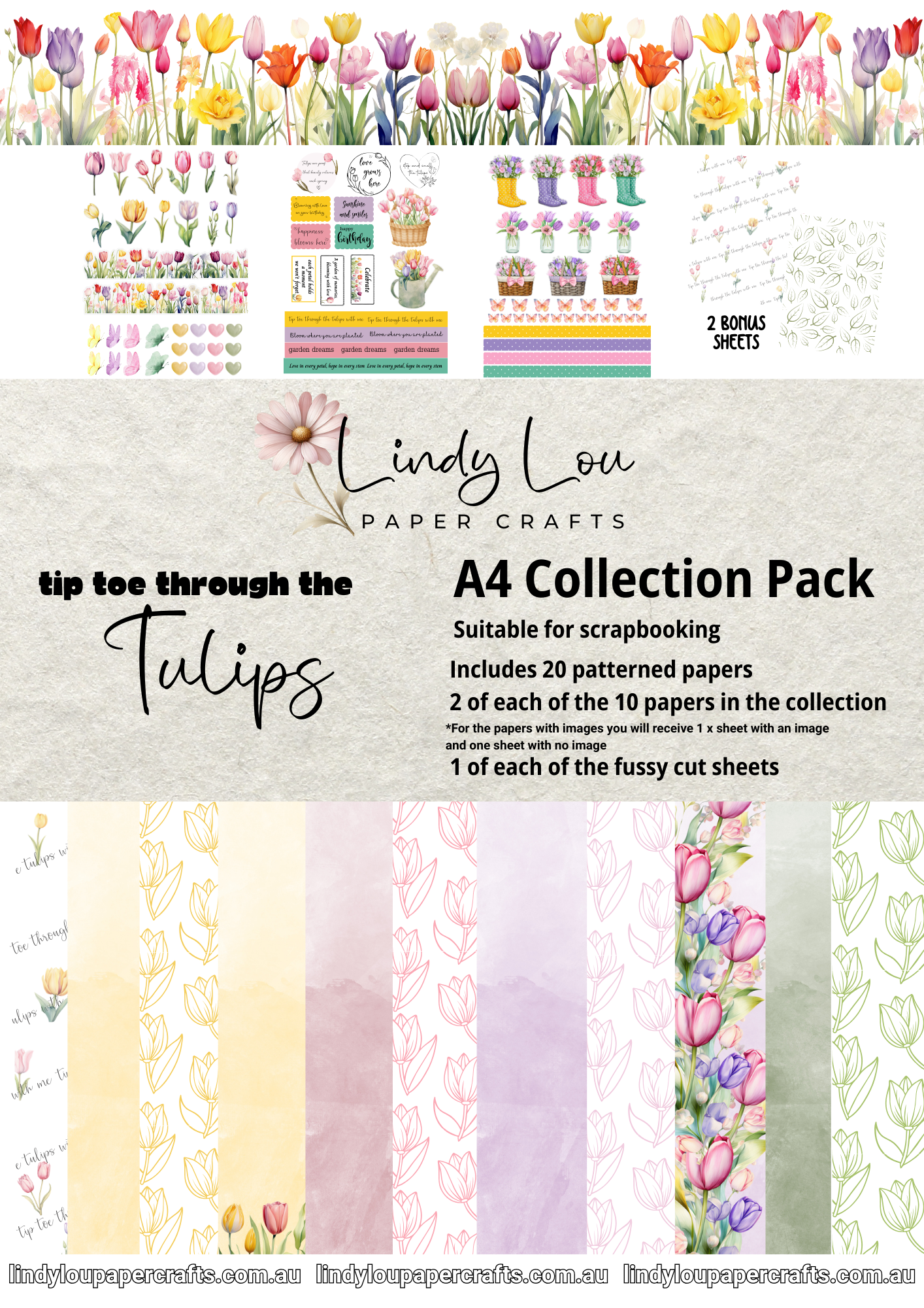 A4 Paper Collection - Tip Toe through the Tulips