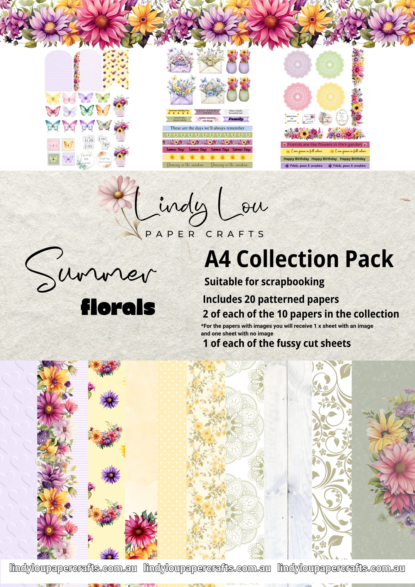 A4 Paper Collection - Summer Florals