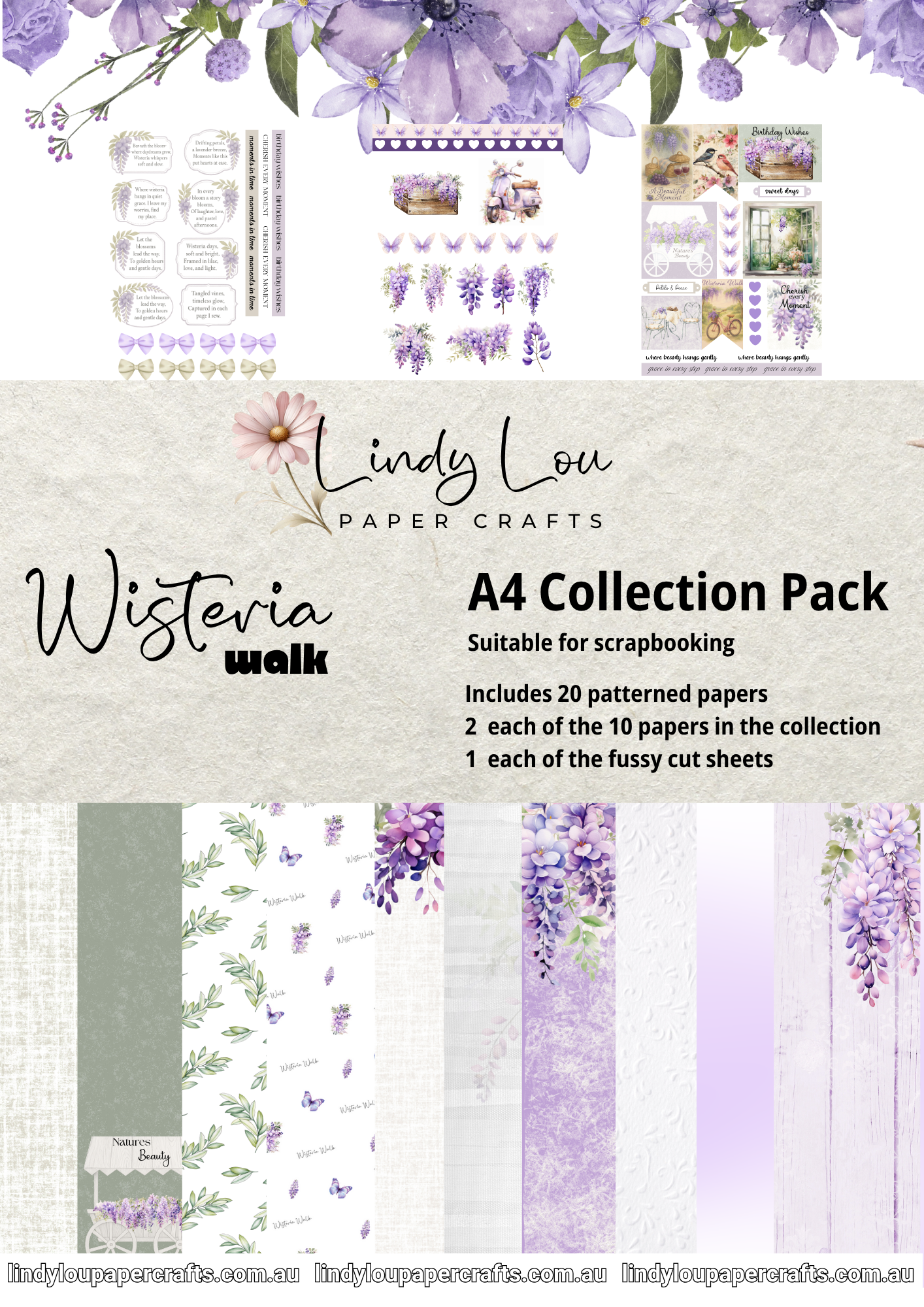A4 Paper Collection - Wisteria Walk