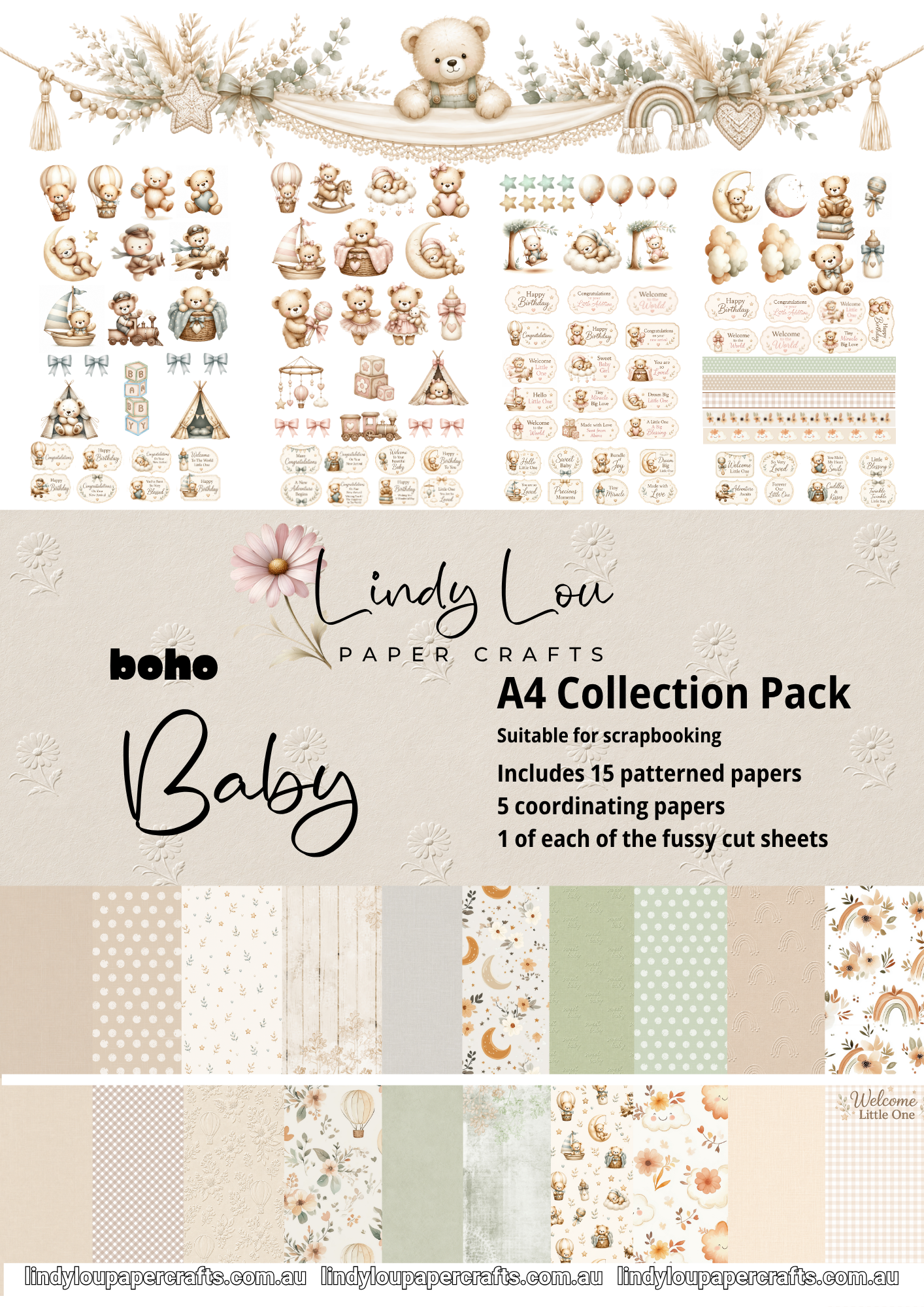 A4 Paper Collection - Boho Baby