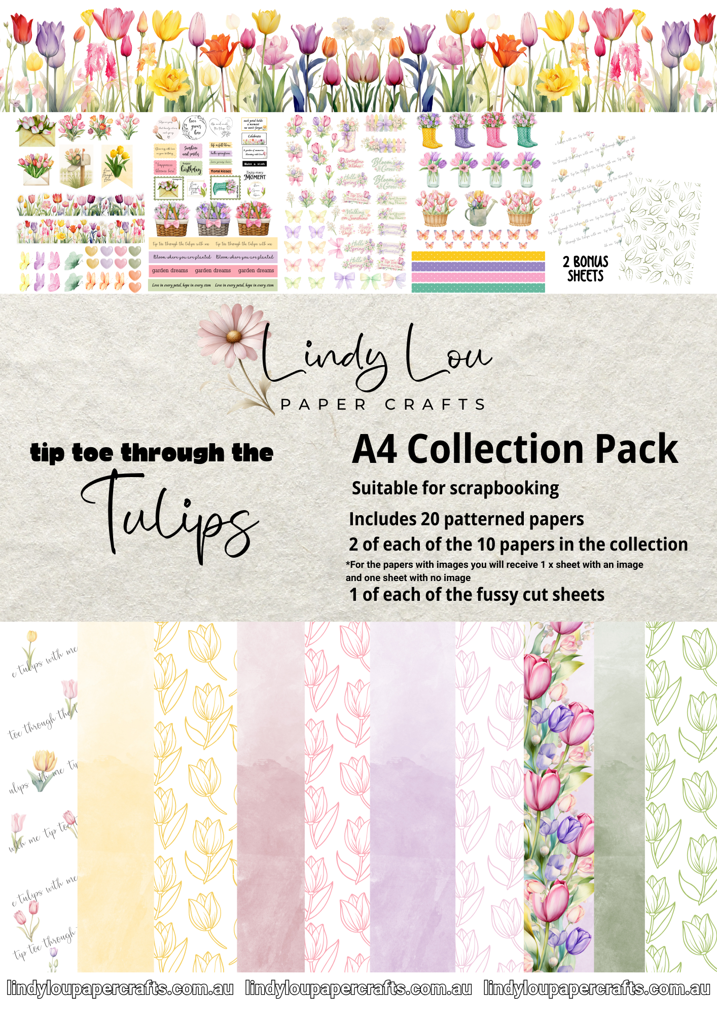 A4 Paper Collection - Tip Toe through the Tulips