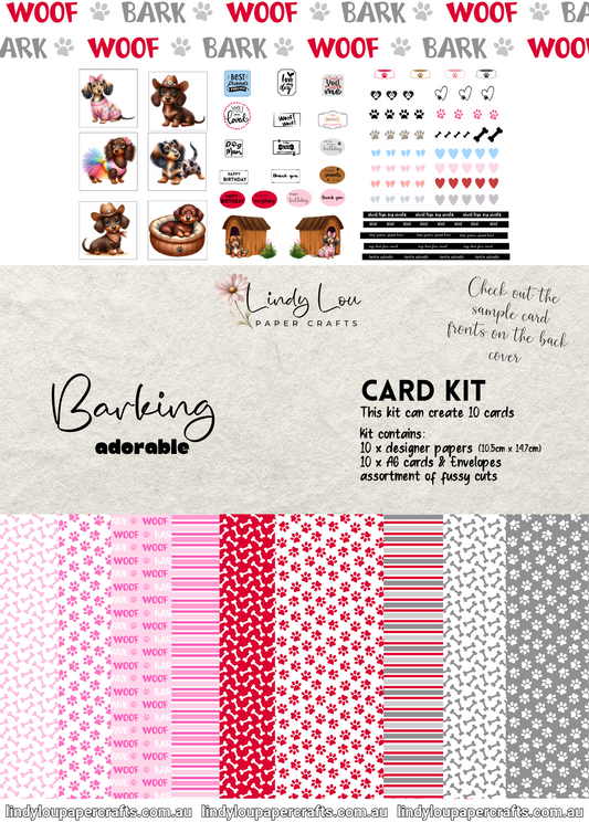 A6 Card Kit - Barking Adorable