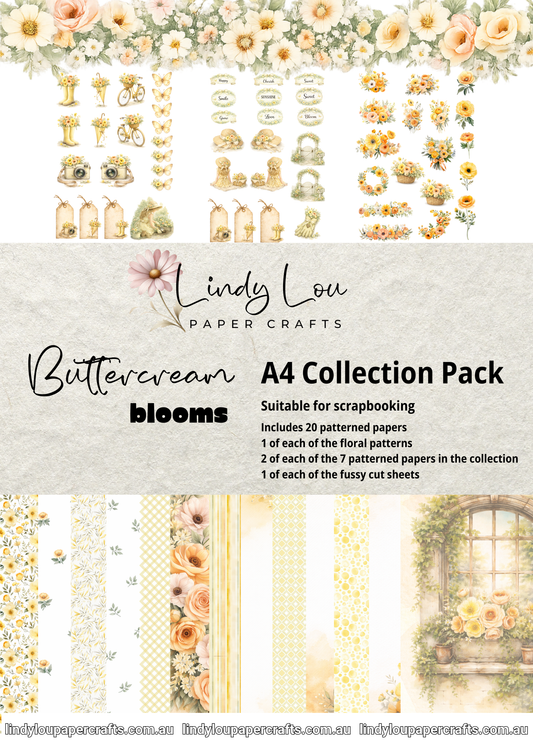 A4 Paper Collection - Buttercream Blooms