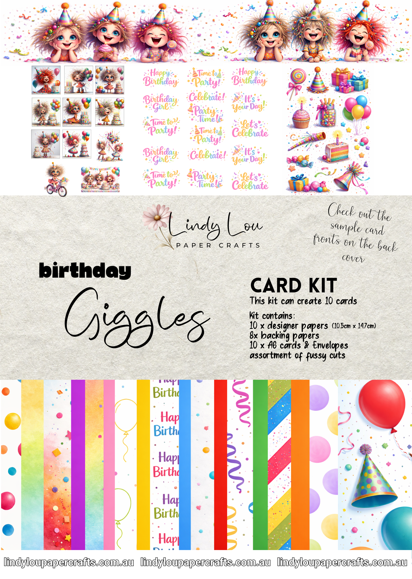 A6 Card Kit - Birthday Giggles