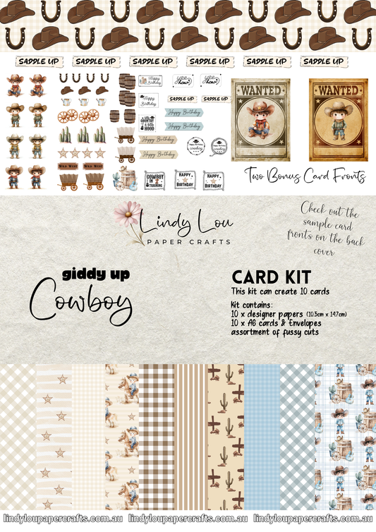 A6 Card Kit - Giddy Up Cowboy
