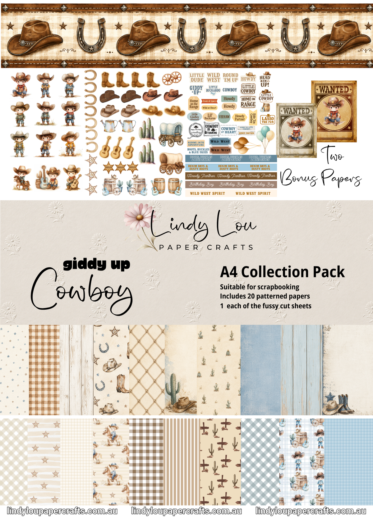 A4 Paper Collection - Giddy Up Cowboy