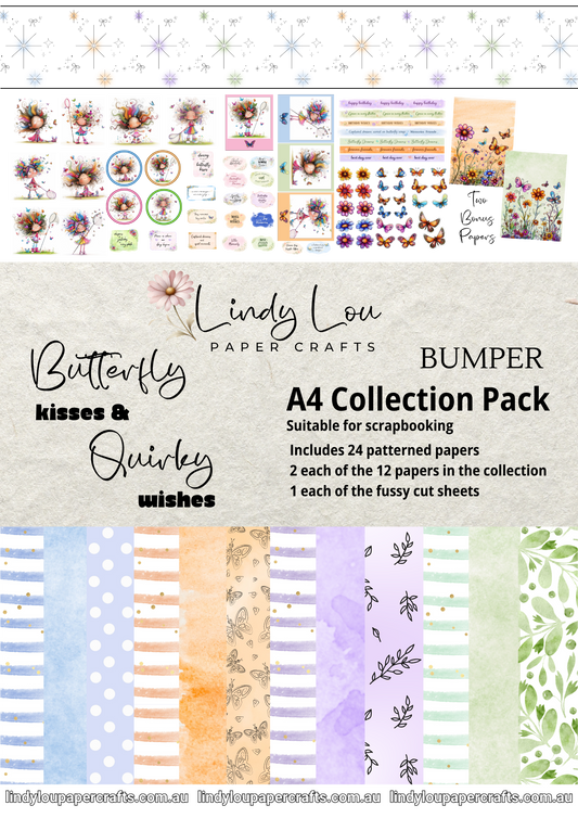 A4 Bumper Edition Paper Collection - Butterfly Kisses & Quirky Wishes