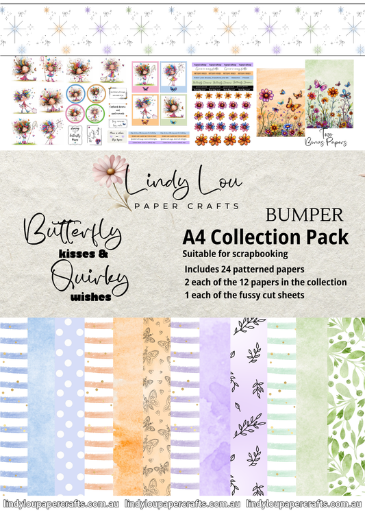 A4 Bumper Edition Paper Collection - Butterfly Kisses & Quirky Wishes