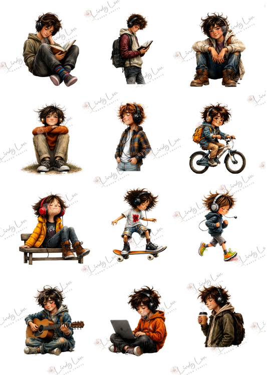 A4 Fussy Cut Sheets  - Teen Trailblazer - Adventure Crew