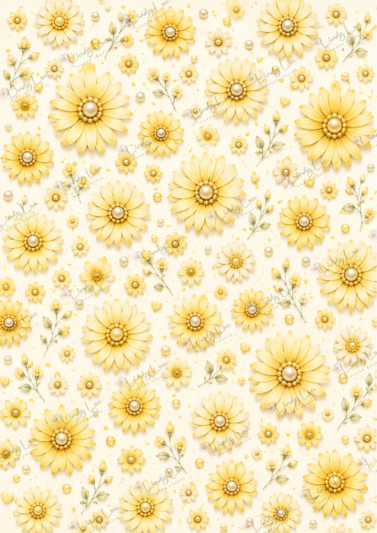 A4 Paper Pack - a Little bit of Pretty - Yellow