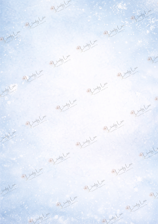 A4 Single Sheet - Whispers in Blue -  Frosted Petals (no image)
