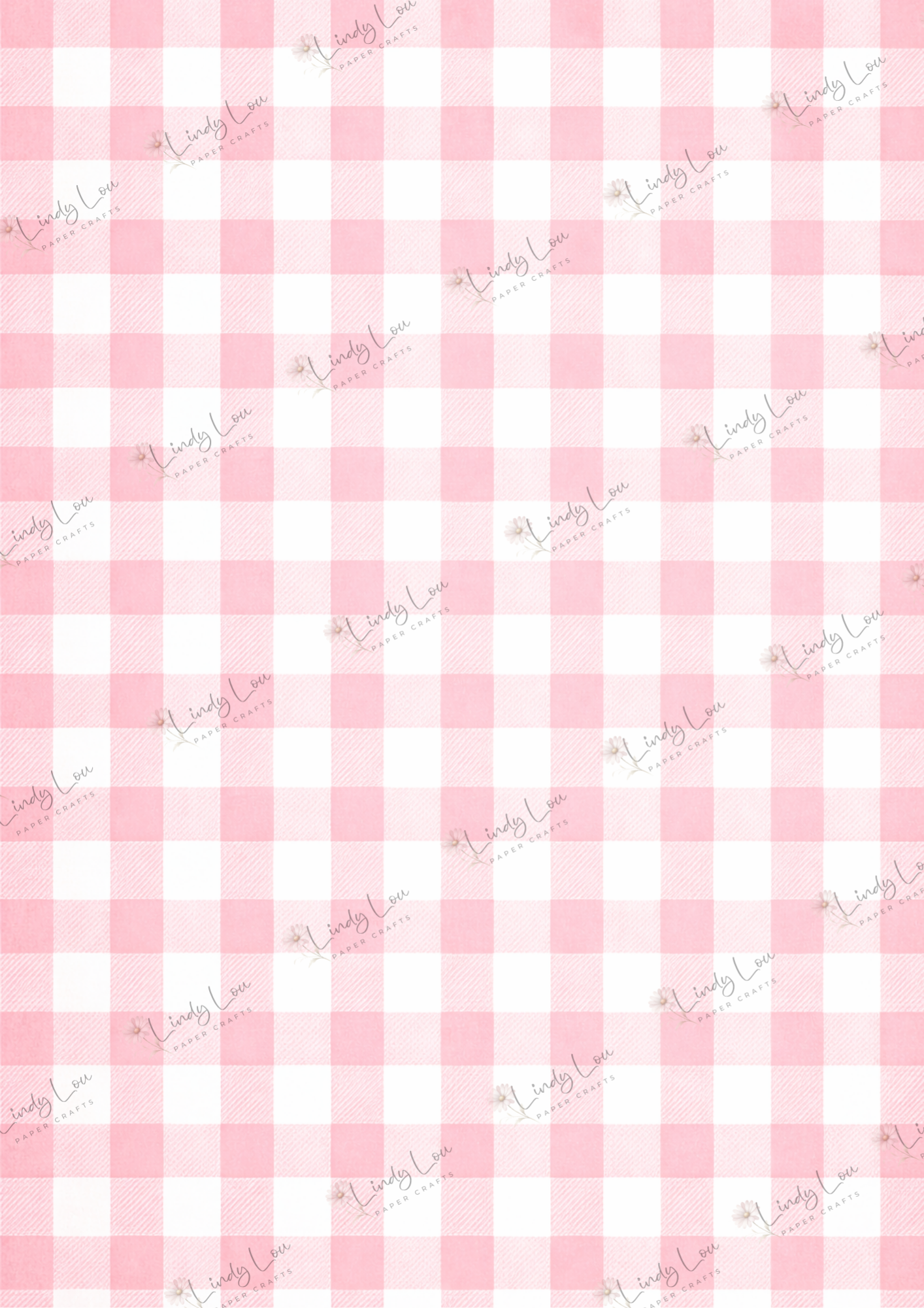 A4 Single Sheet - Little Goose Adventures - Pink Gingham