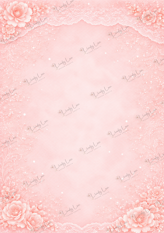 A4 Single Sheet - Bonnet Bay Parade - Soft Coral Lace