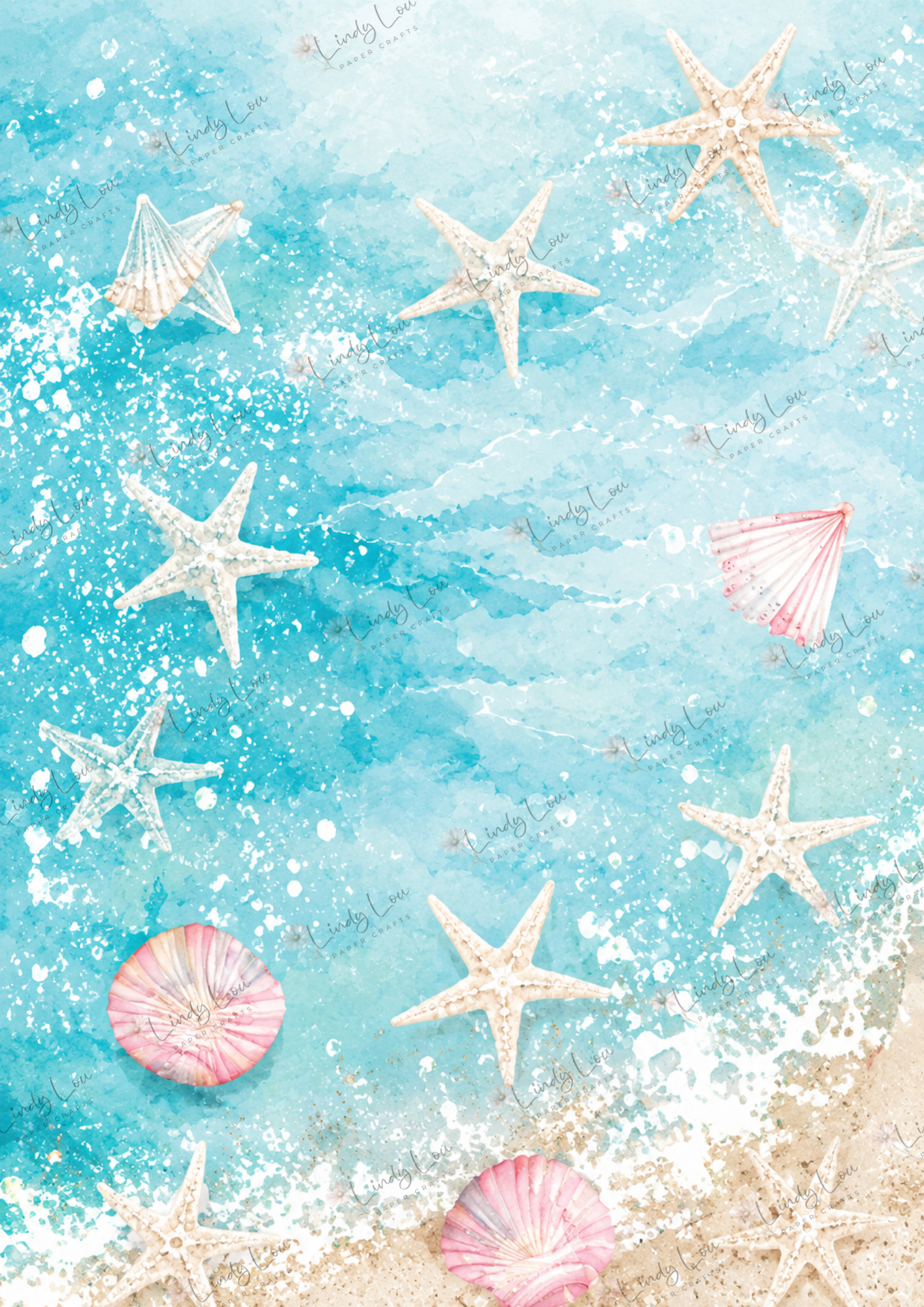 A4 Single Sheet - Beach Day Buddies - Starfish Shore