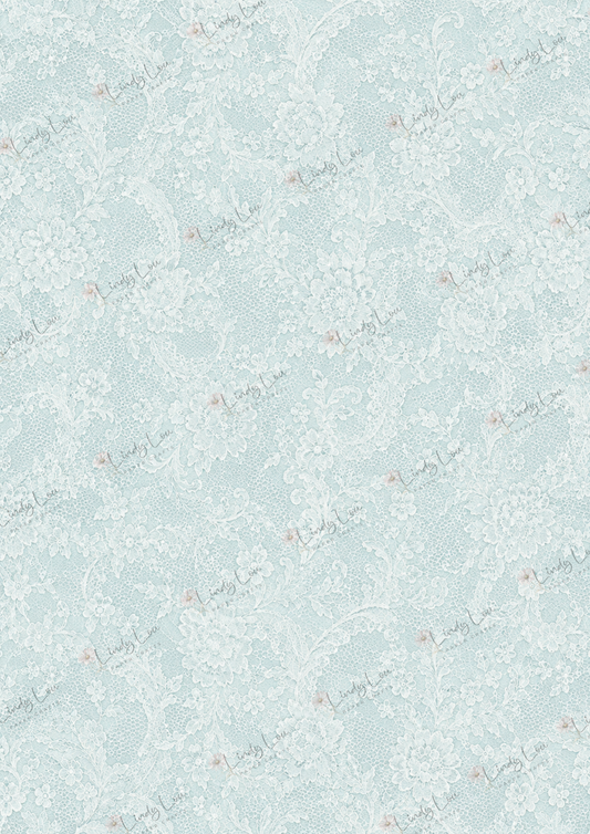 A4 Single Sheet - Blooming Grace - Whispered Lace