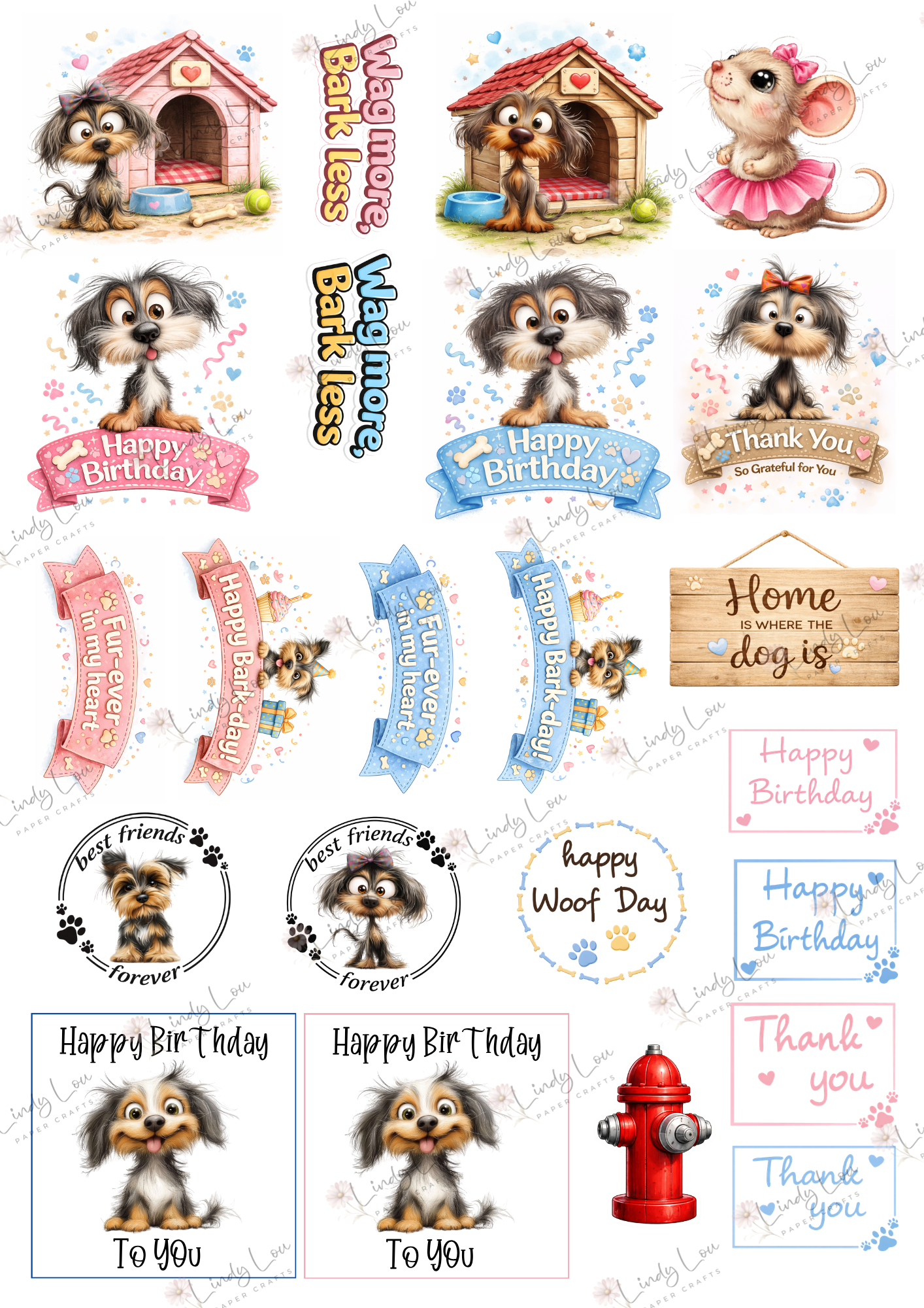 A6 Card Kit - Pawsitively Adorable