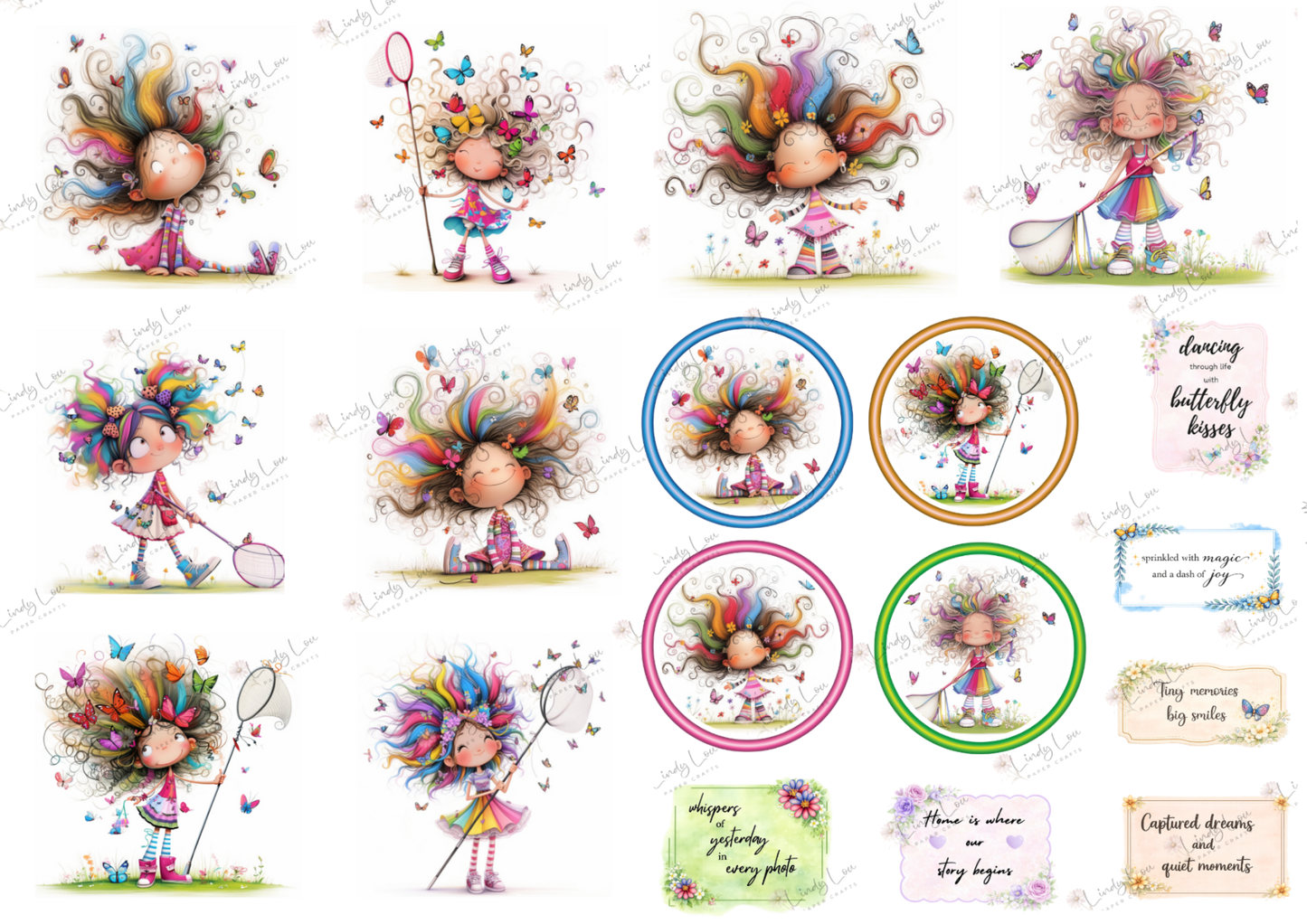 A4 Bumper Edition Paper Collection - Butterfly Kisses & Quirky Wishes