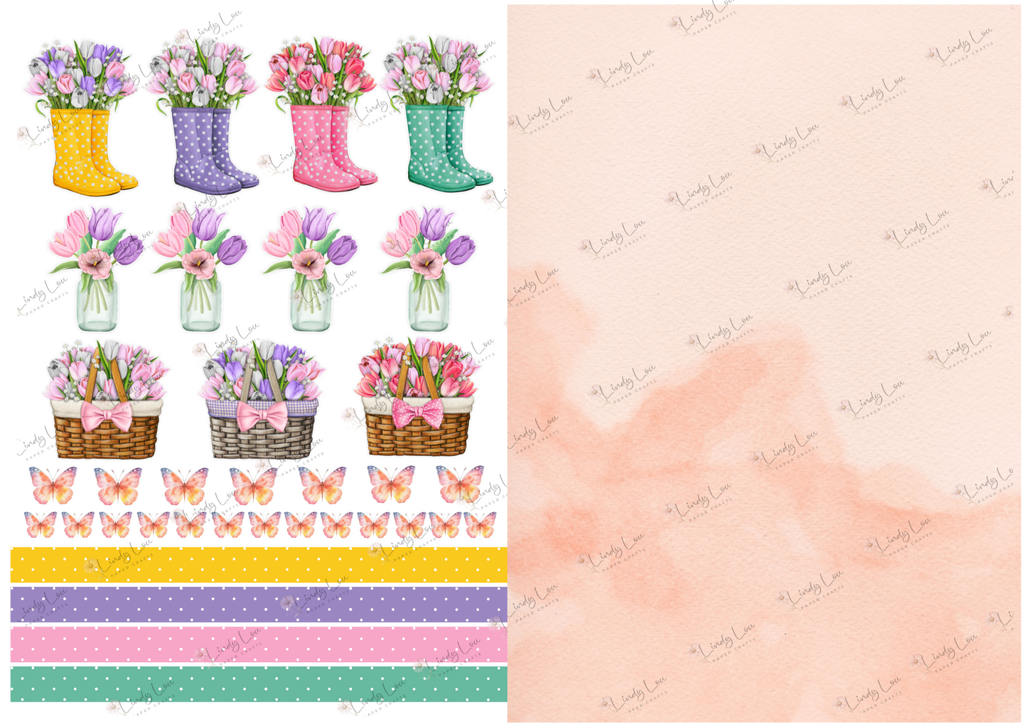 A4 Paper Collection - Tip Toe through the Tulips