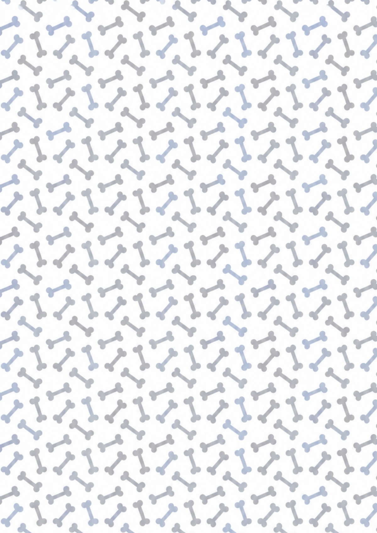 A4 Single Sheet - Barking Adorable - Blue/Grey Bones