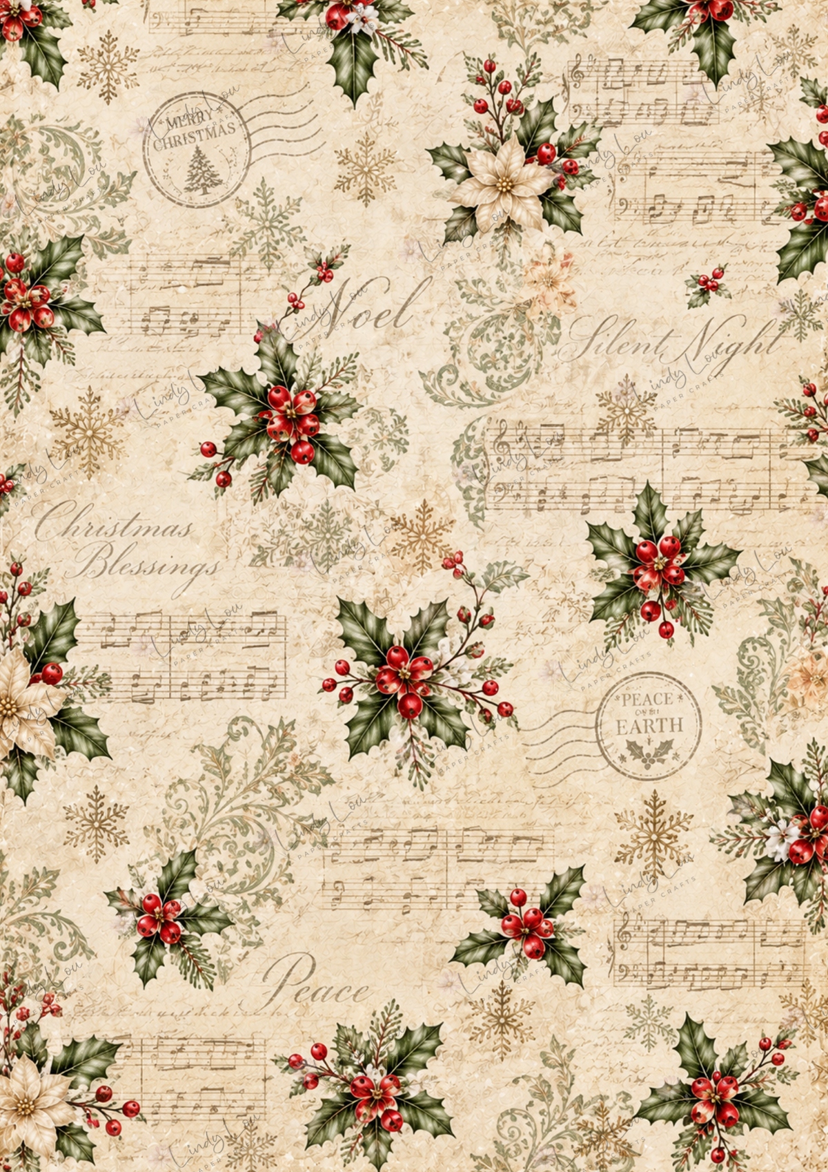A4 Single Sheet - Christmas Past - Carols & Holy