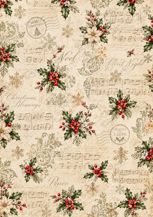A4 Single Sheet - Christmas Past - Carols & Holy