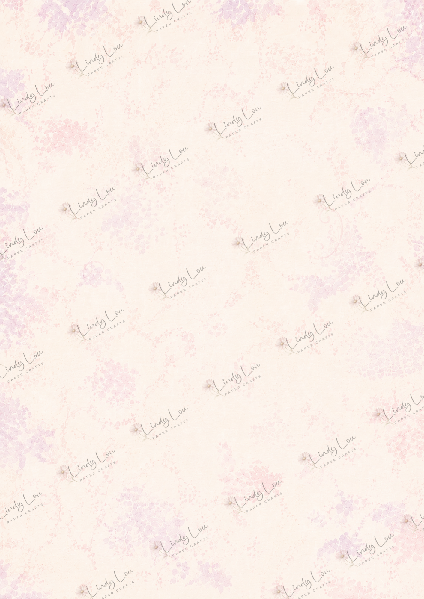 A4 Single Sheet - Blooming Grace - Gentle Blossom