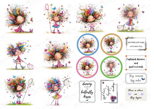A4 Bumper Edition Paper Collection - Butterfly Kisses & Quirky Wishes