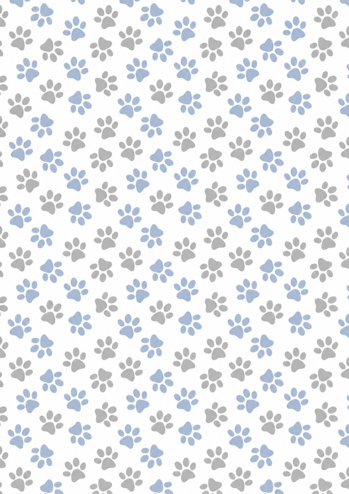 A4 Single Sheet - Barking Adorable - Blue/Grey Paw