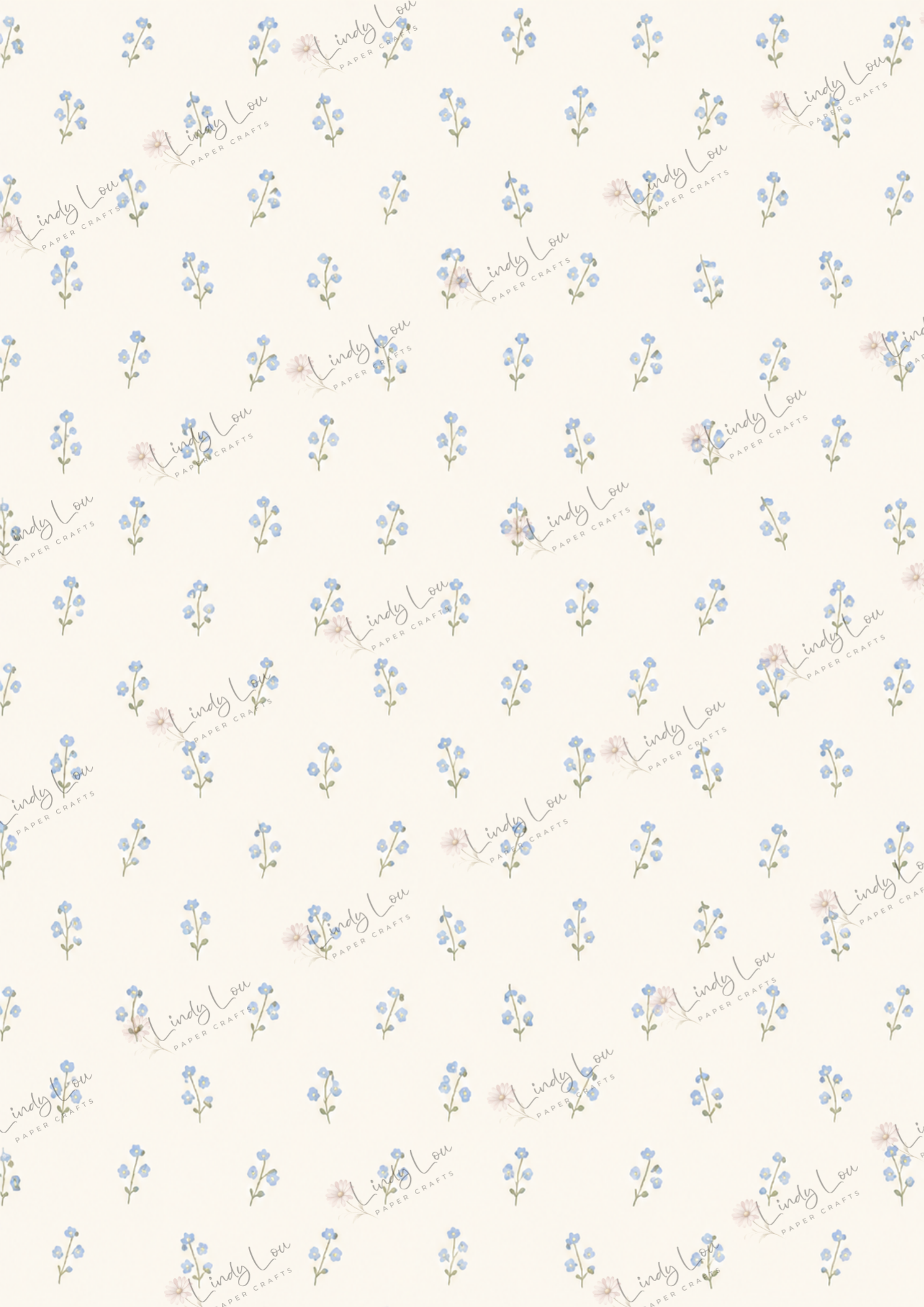 A4 Single Sheet - Baby Boy - Bluebell Wishes