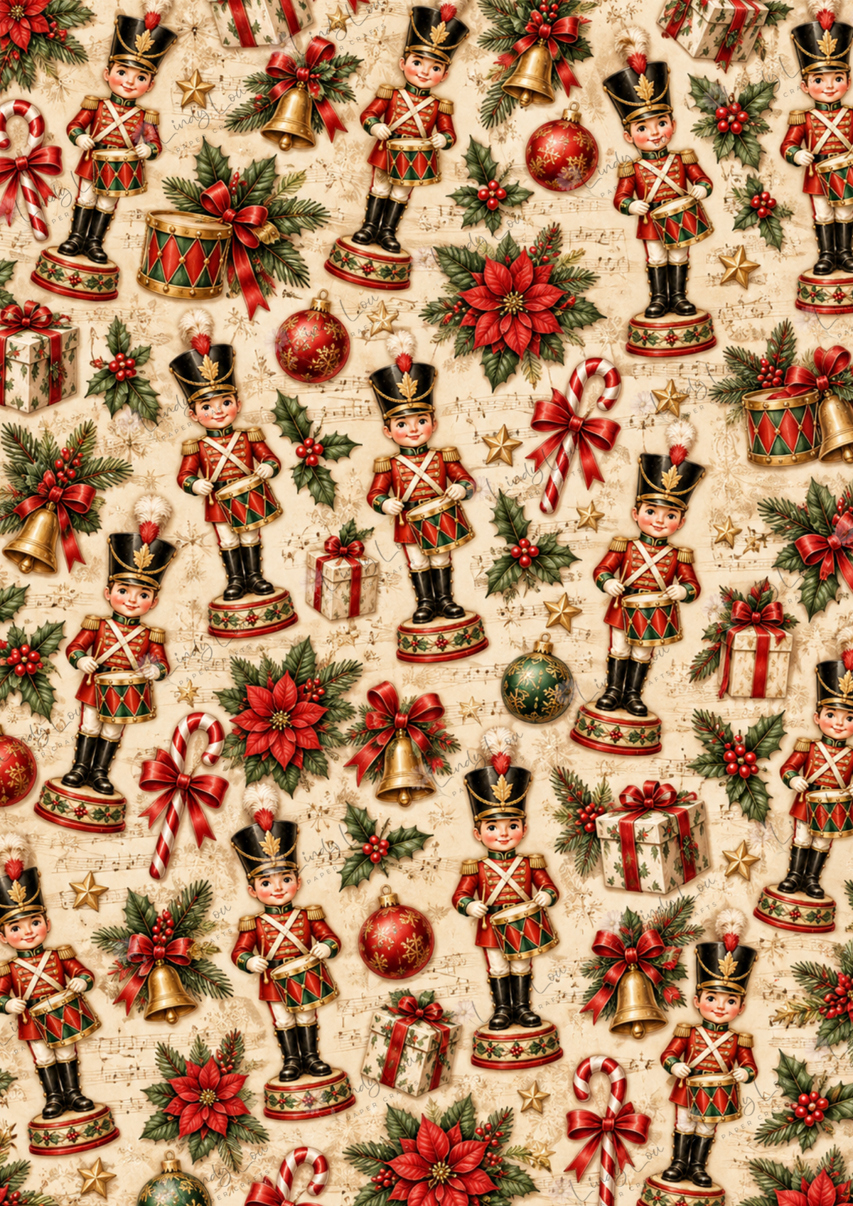 A4 Single Sheet - Christmas Past - Christmas Toy Soldiers