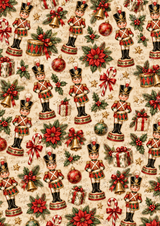 A4 Single Sheet - Christmas Past - Christmas Toy Soldiers
