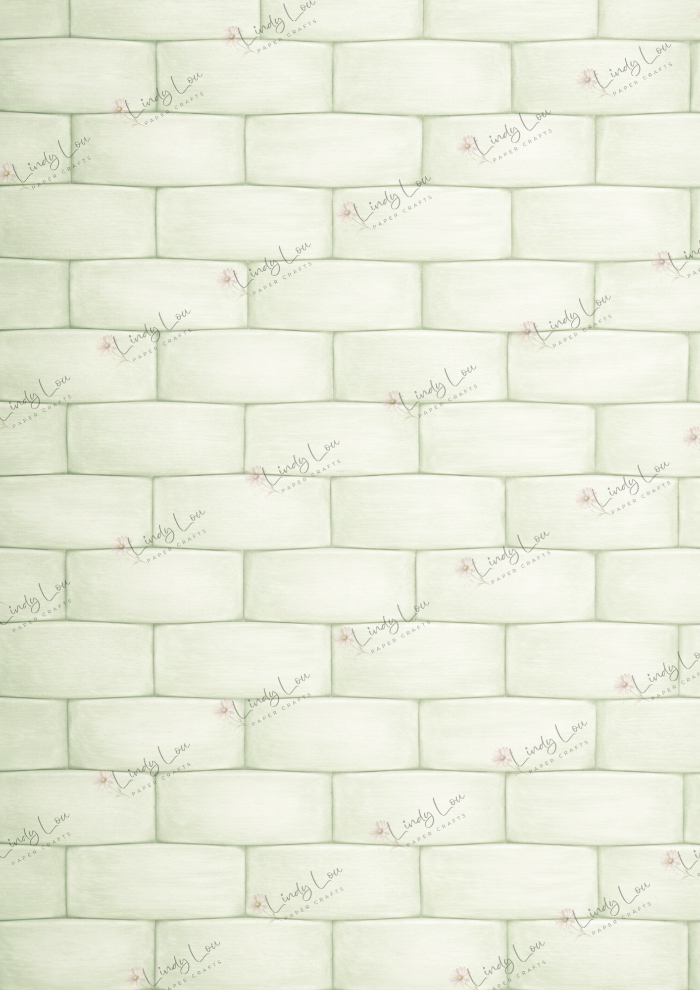 A4 Single Sheet - Little Goose Adventures - Green Weave