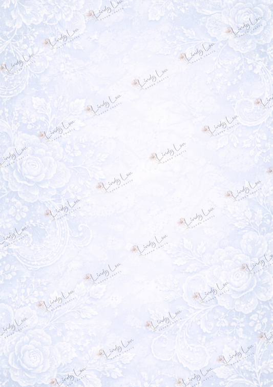 A4 Single Sheet - Whispers in Blue -  Whispered Lace
