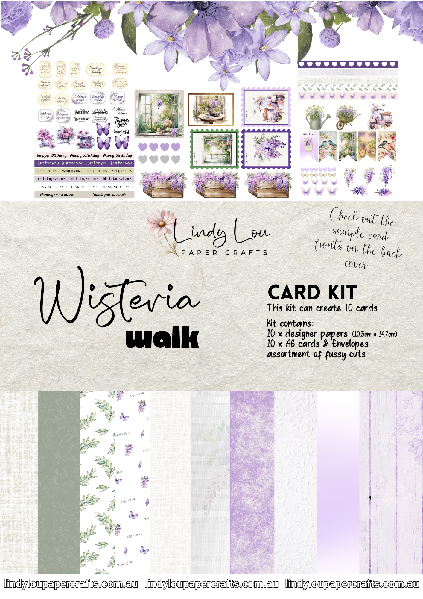 A6 Card Kit - Wisteria Walk