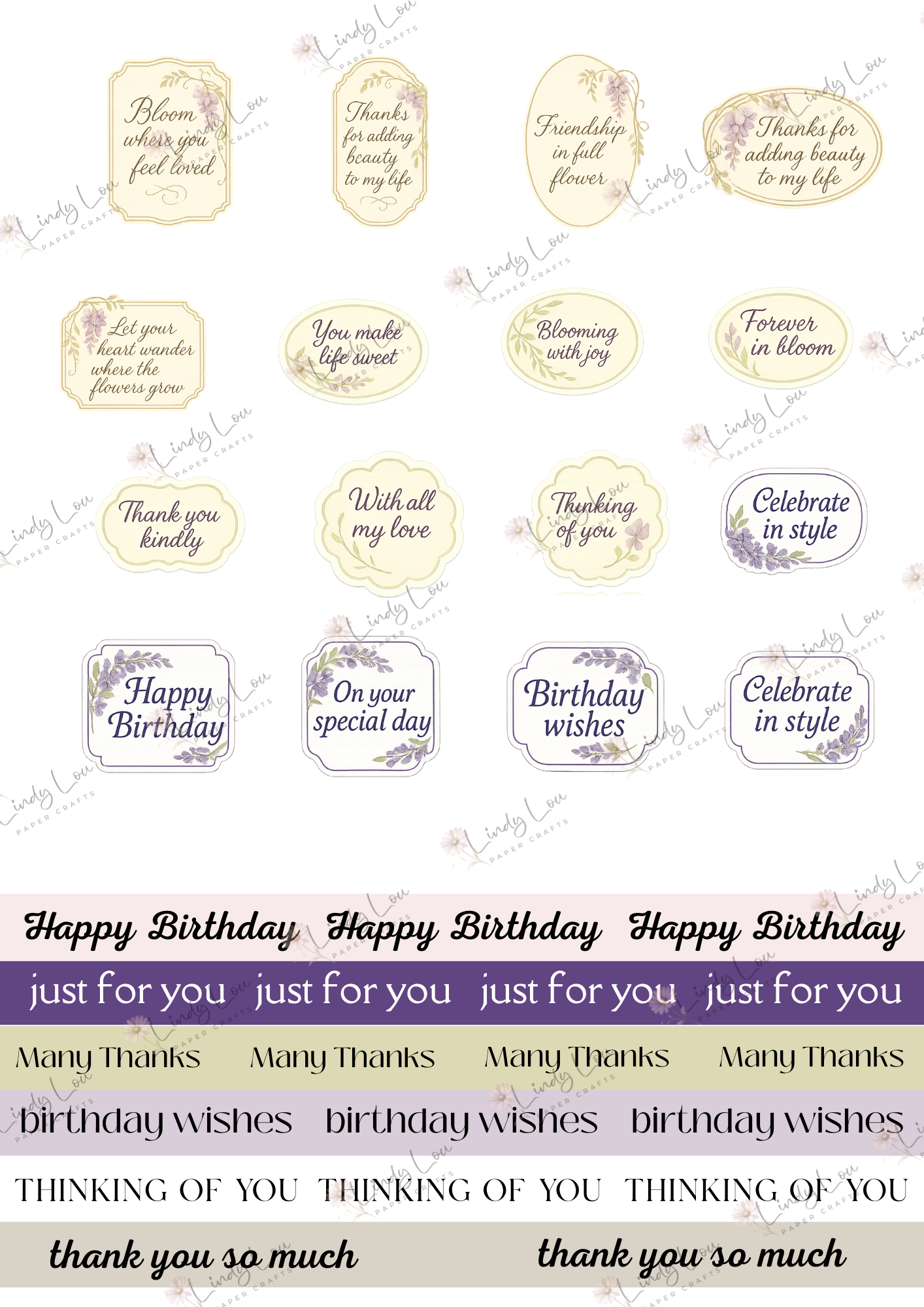 A6 Card Kit - Wisteria Walk