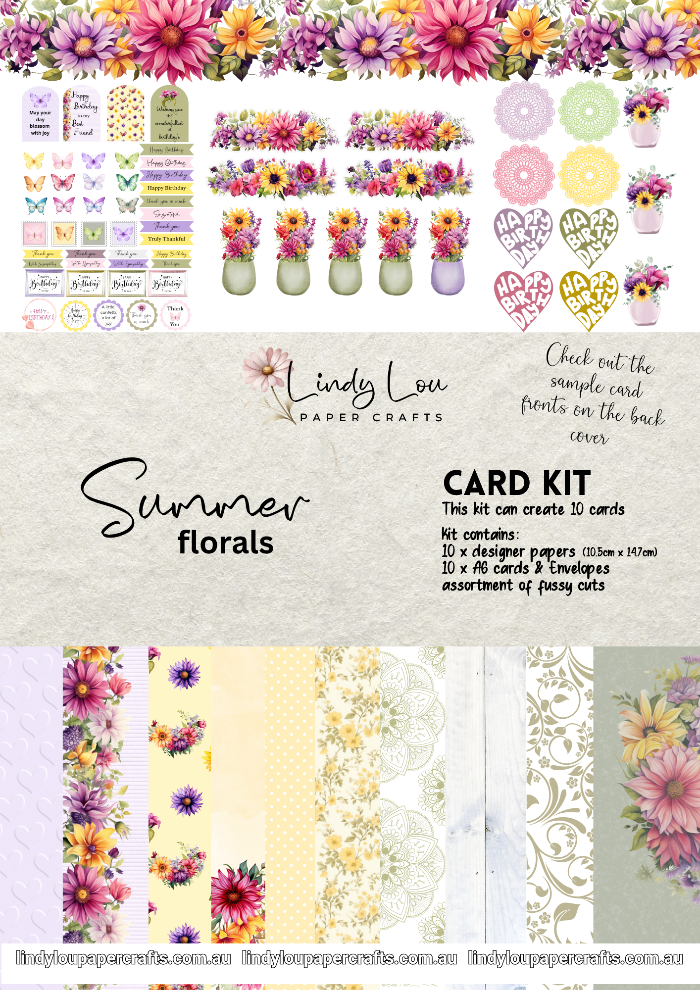 A6 Card Kit - Summer Florals