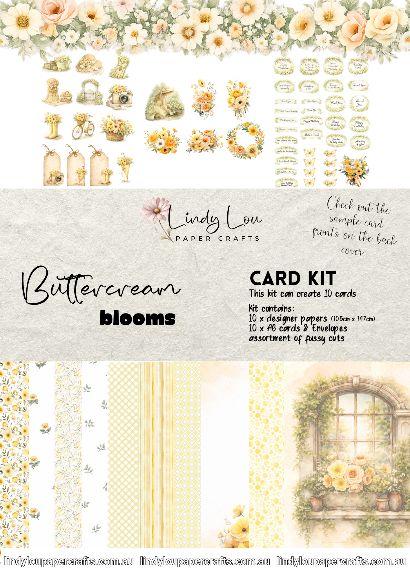 A6 Card Collections - Buttercream Blooms