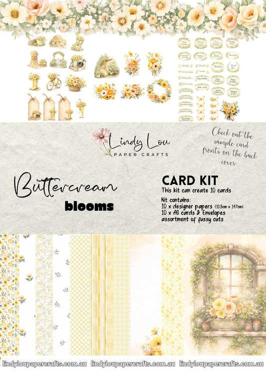 A6 Card Kit - Buttercream Blooms