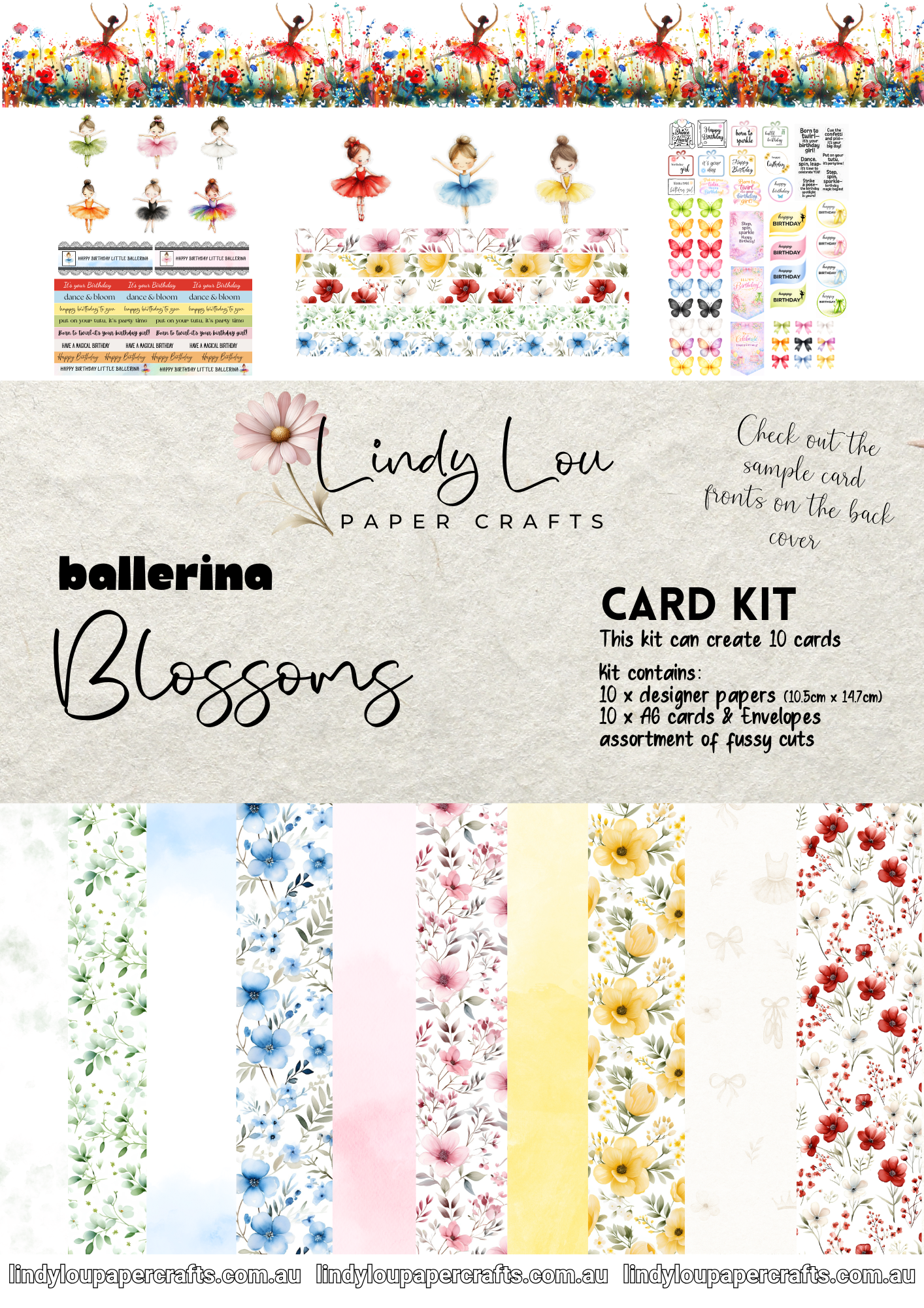 A6 Card Kit - Ballerina Blossoms