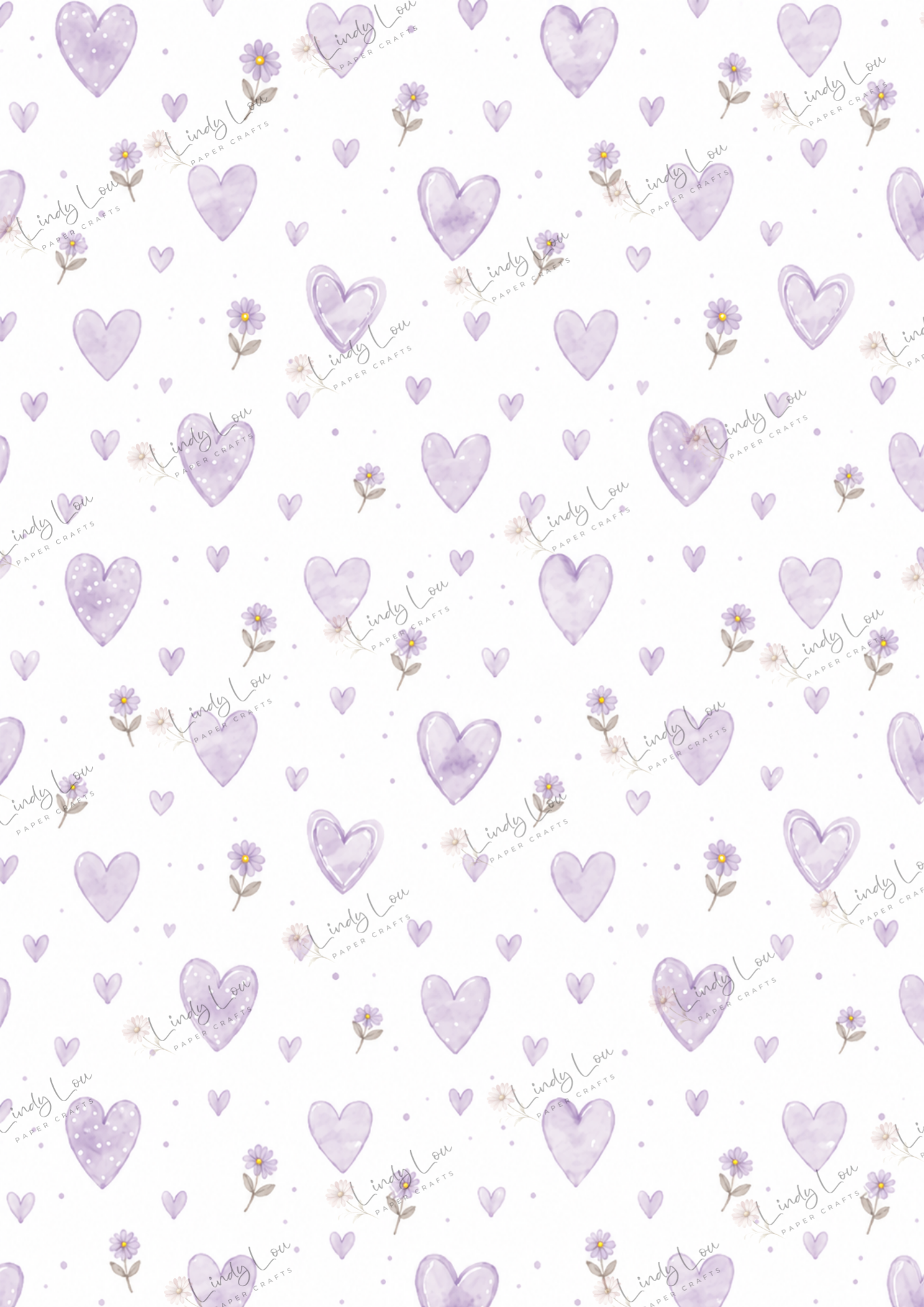 A4 Single Sheet - Daisy Girls - Lavender Love