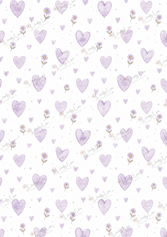 A4 Single Sheet - Daisy Girls - Lavender Love