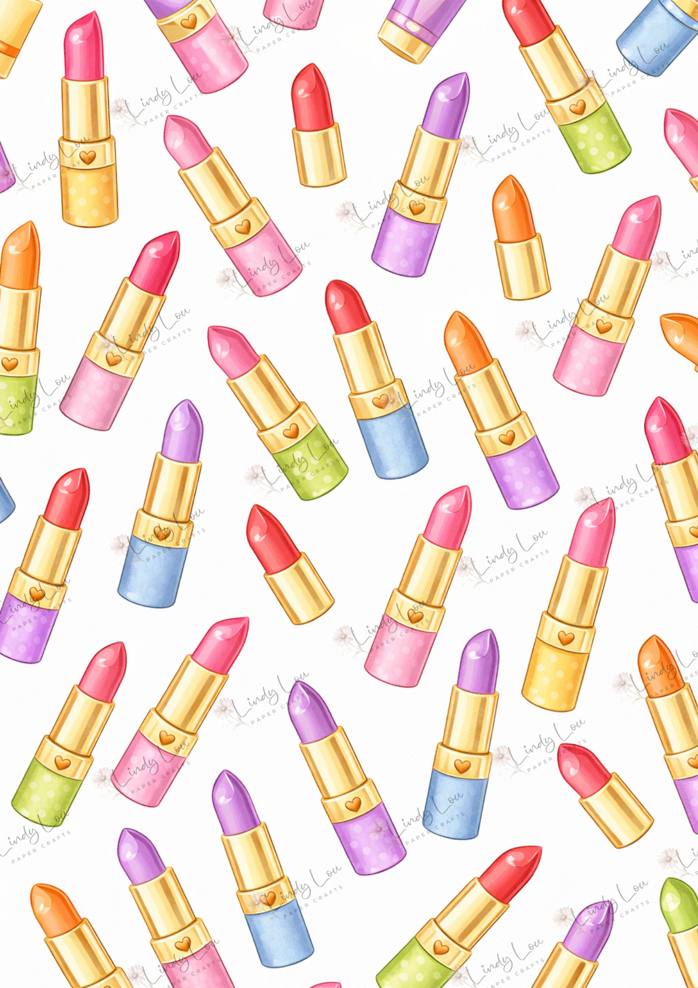 A4 Single Sheet - Devine Divas - Lipstick Love