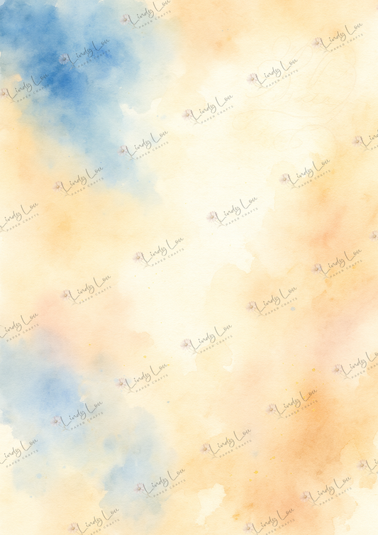 A4 Single Sheet - Bluebirds of Happiness - Wattle Haze
