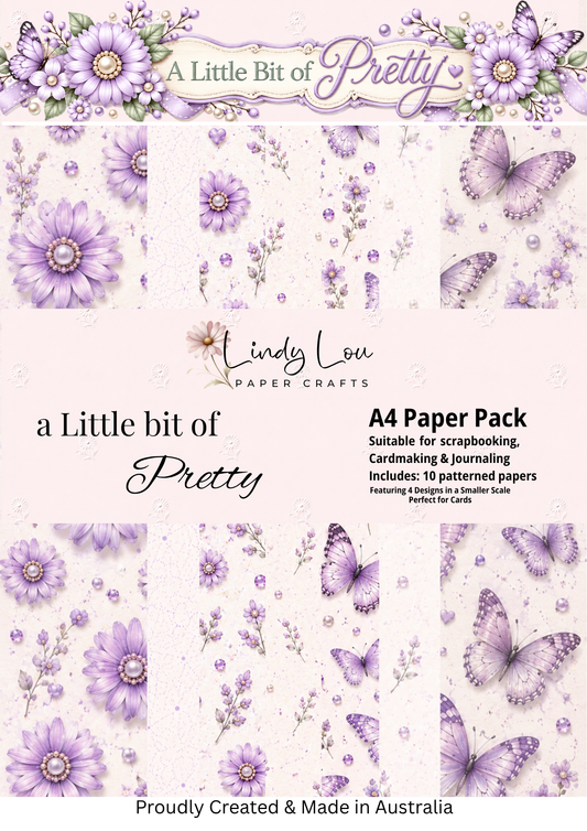 A4 Paper Pack - a Little bit of Pretty - Lilac