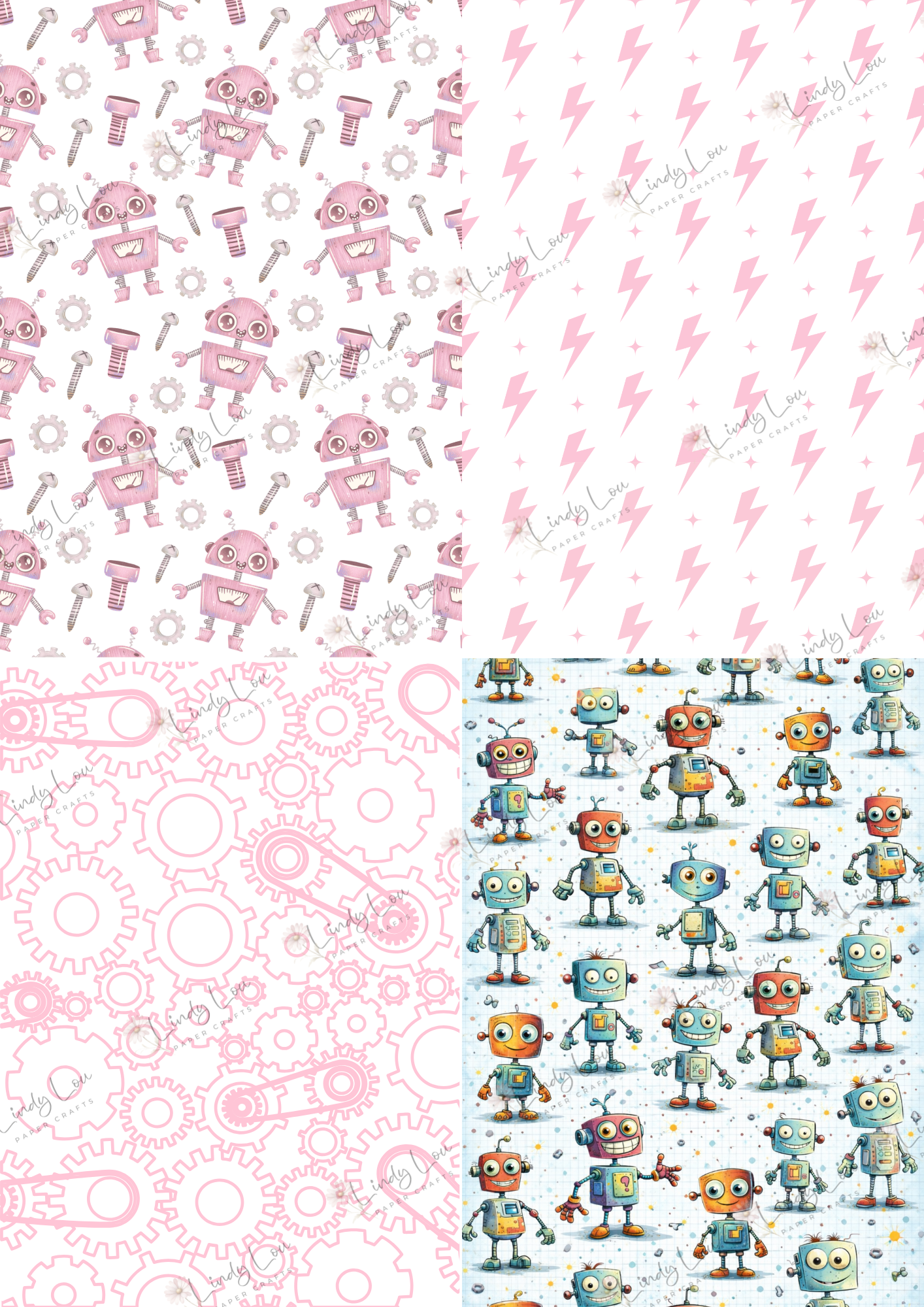 A6 Card Kit - Robot Squad