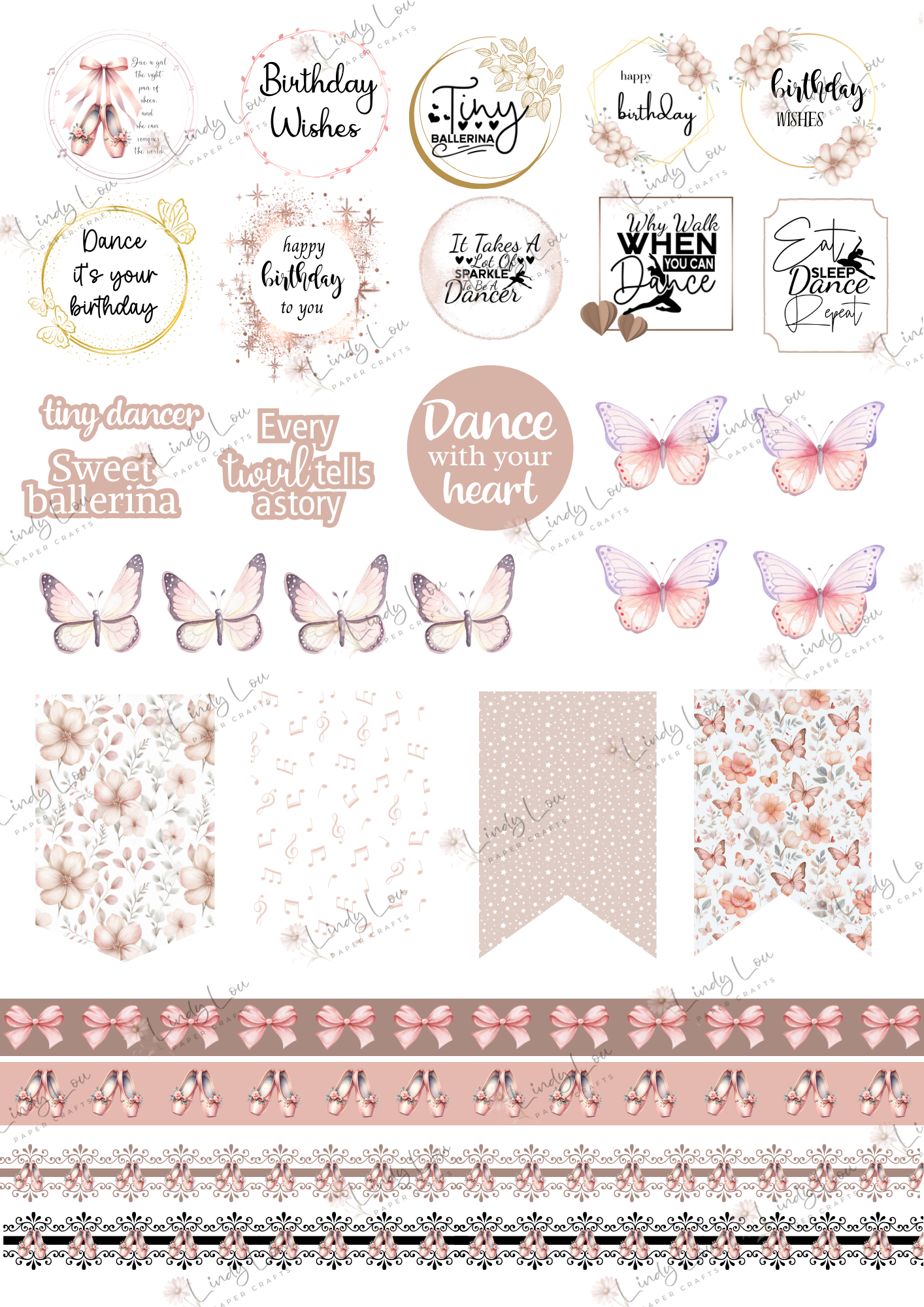A6 Card Kit - Tiny Dancer