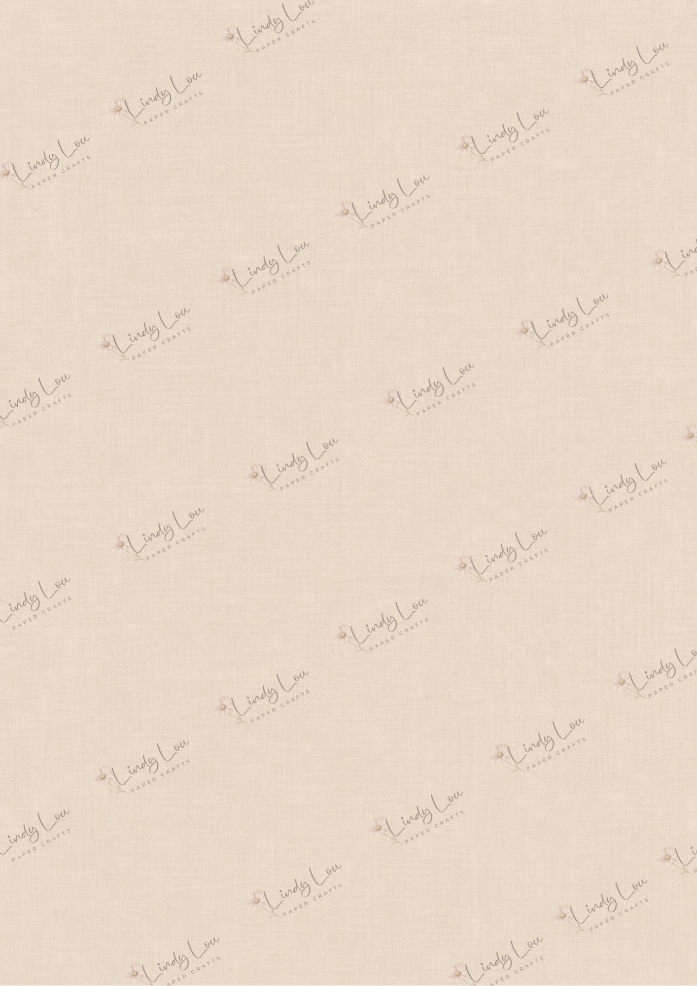 A4 Single Sheet - Boho Baby - Boho Cream