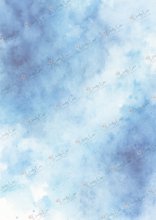 A4 Single Sheet - Bluebirds of Happiness - Bushland Blue
