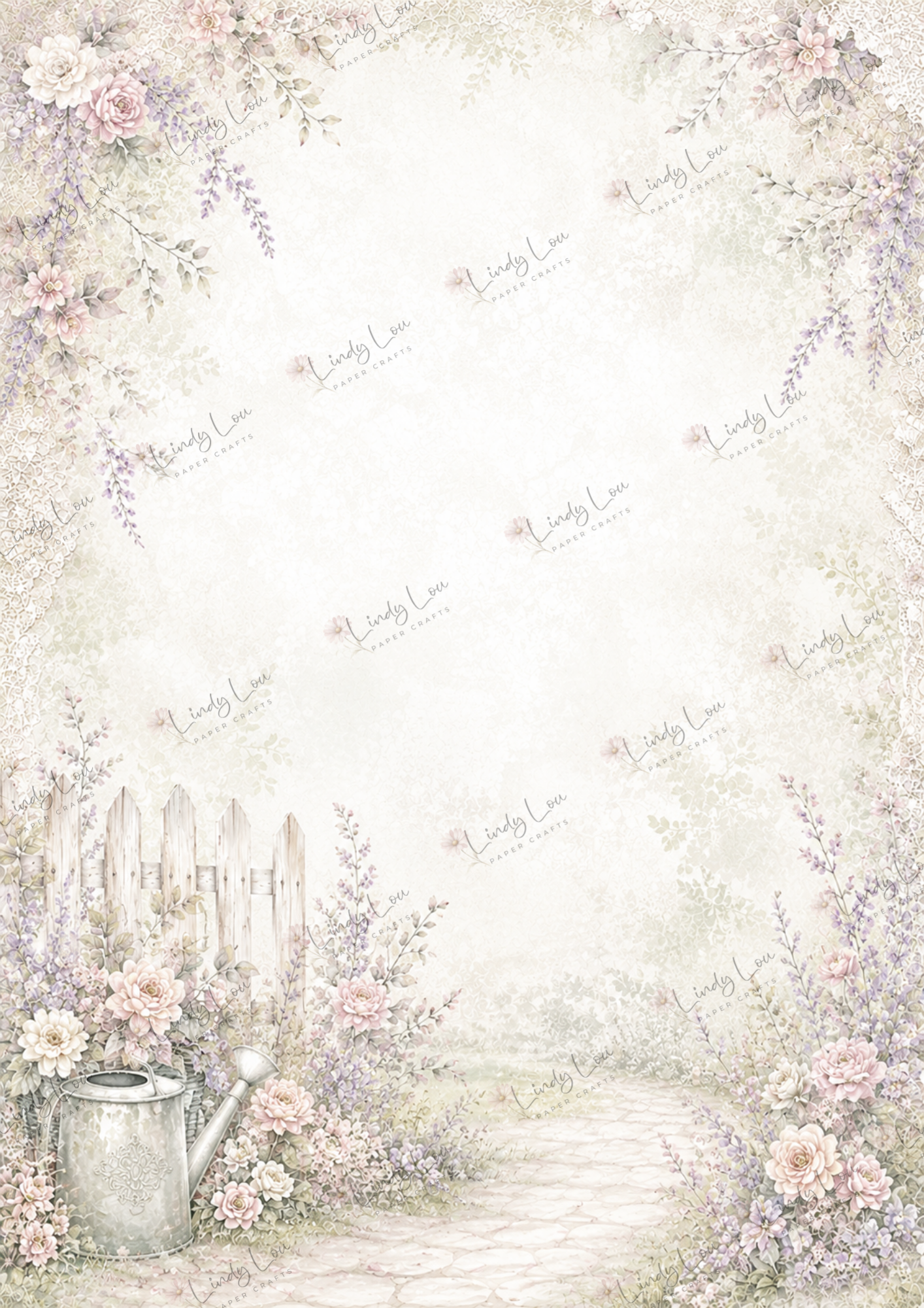 A4 Single Sheet - Blooming Grace - Garden Stroll