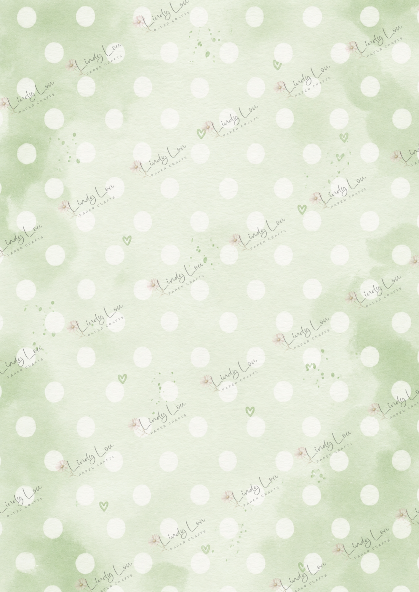 A4 Single Sheet - Butterfly Kisses & Quirky Wishes - Mint Dot
